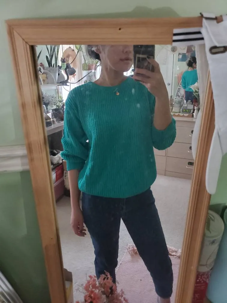 Vintage Teal Sweater photo 1