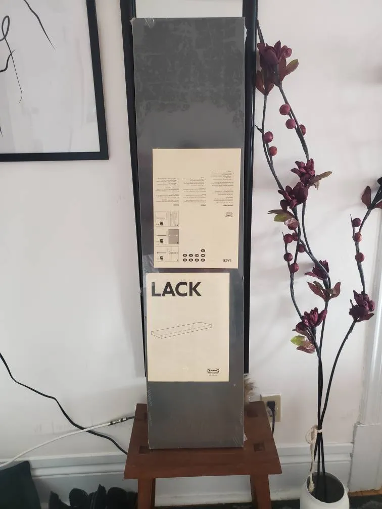 Black LACK IKEA Floating Shelf photo 1