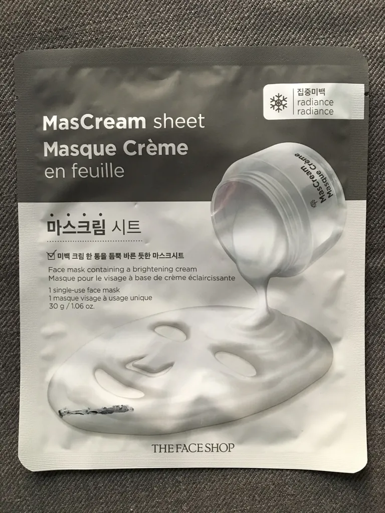 The Face Shop “MasCream” Sheet photo 1