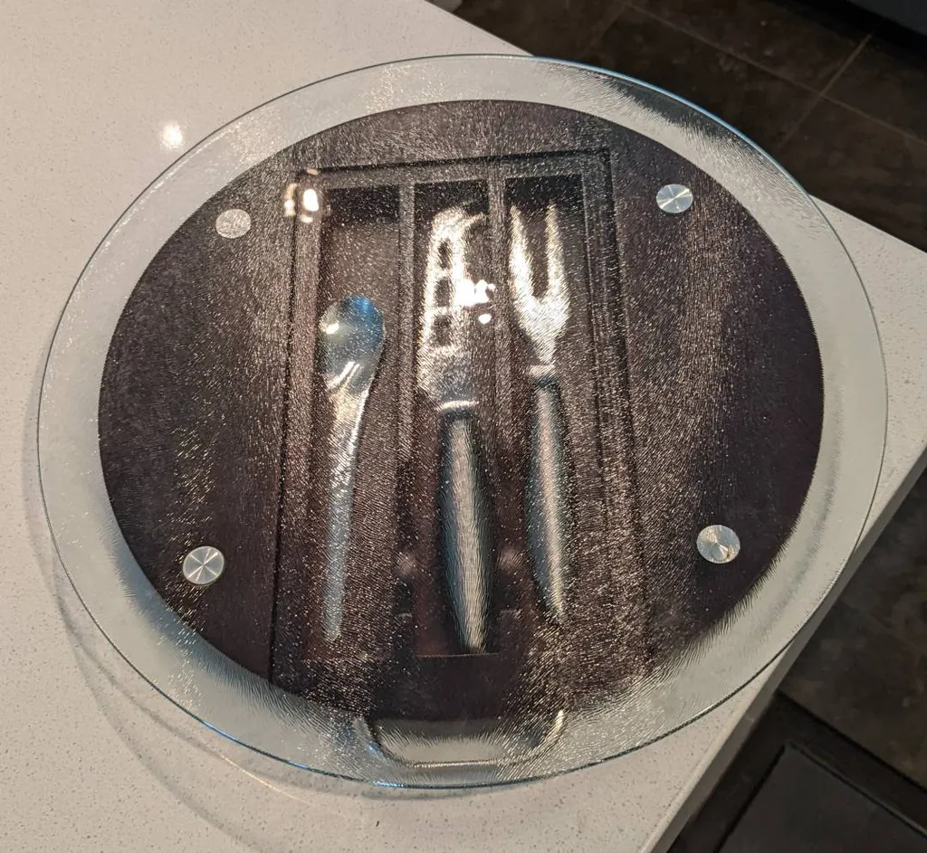 Glass Cheese Board w/Utensils photo 1