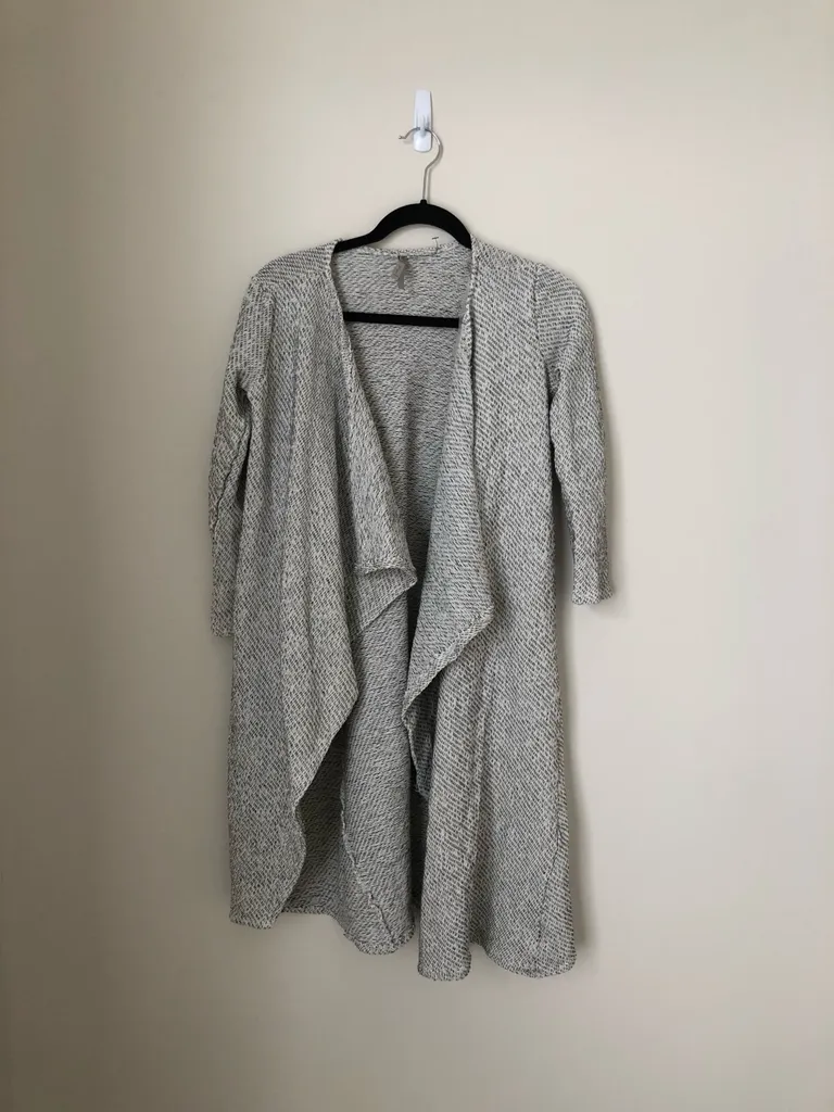 Long Peppered Grey Cardigan photo 1