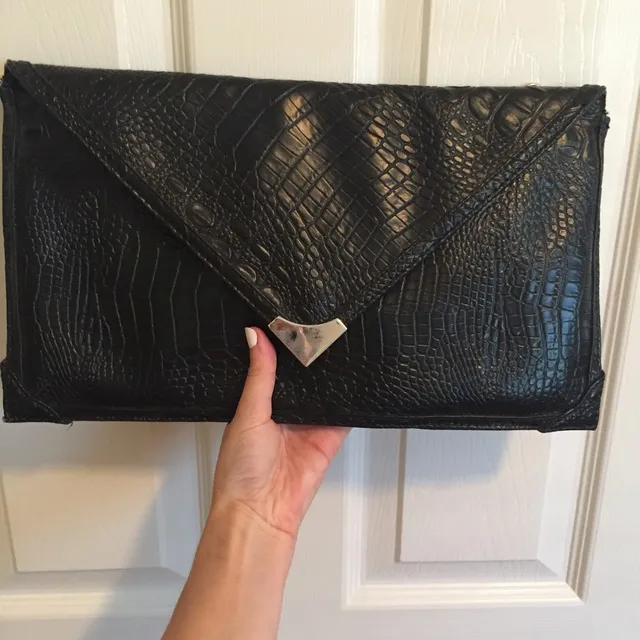 Black Snakeskin Clutch photo 1