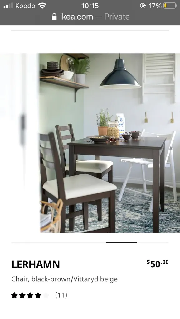 2 Ikea Lerhamn Chairs photo 1