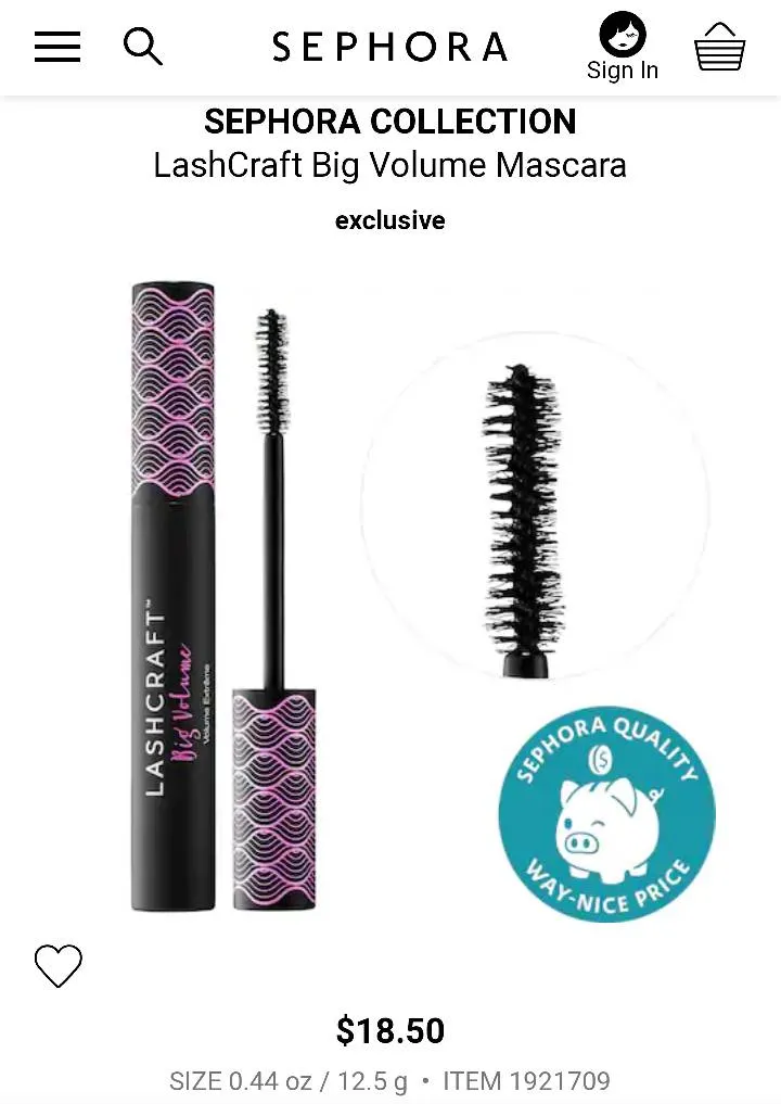 Sephora Lashcraft Mascara (Mini) photo 1