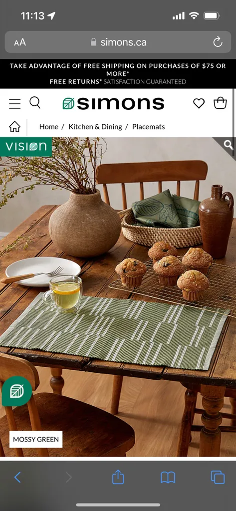 Simons organic cotton place mat photo 1
