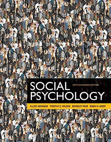 Social Psychology PDF VERSION (6th Canadian Ed) Textbook photo 1