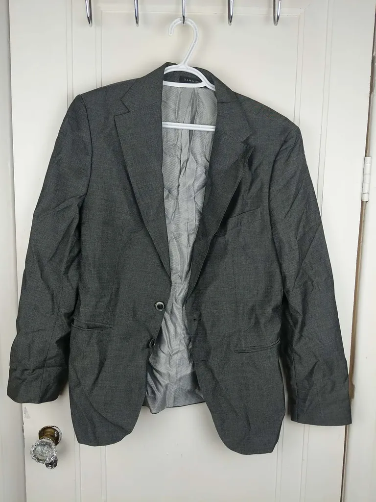 Zara mens grey blazer size 36 photo 1