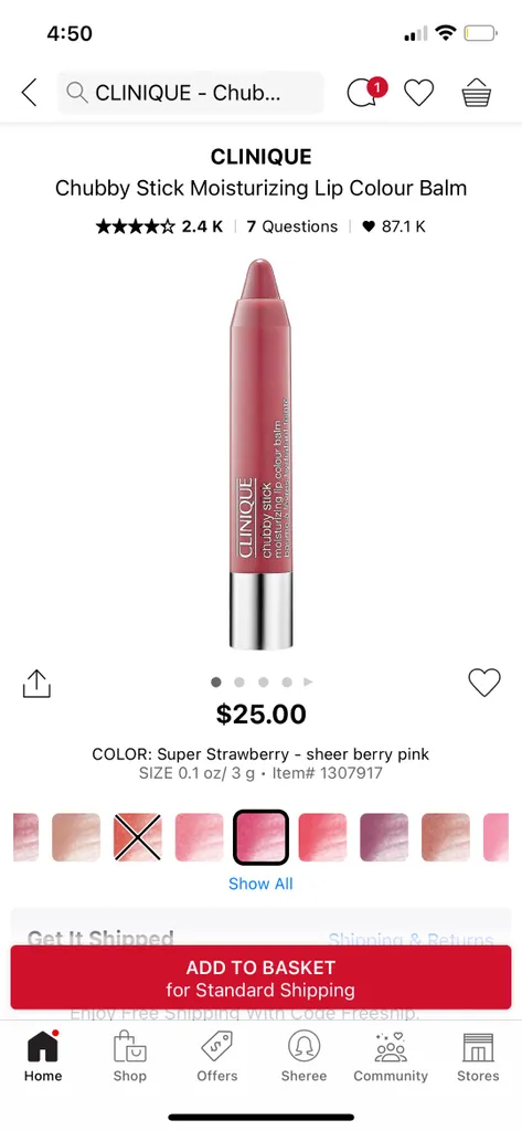 BNIB Clinique Moisturizing Lip Colour Balm photo 1