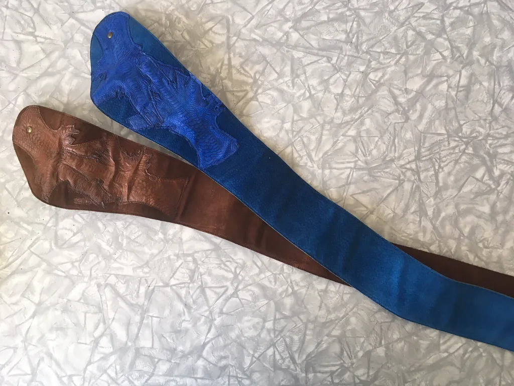 Vintage Suede Belts w/ Leather Appliqué photo 1