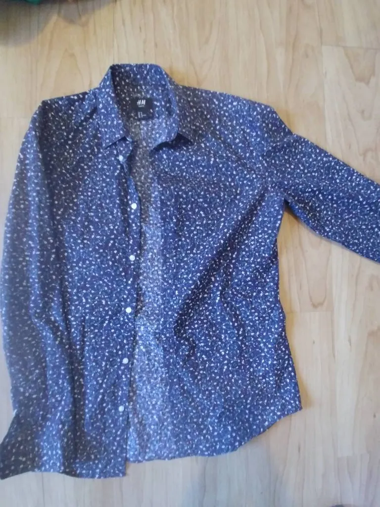 Blue Floral H&M Men's Shirt photo 1