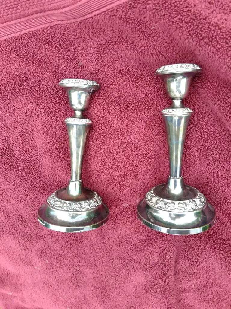 *Silver* Candle Sticks photo 1