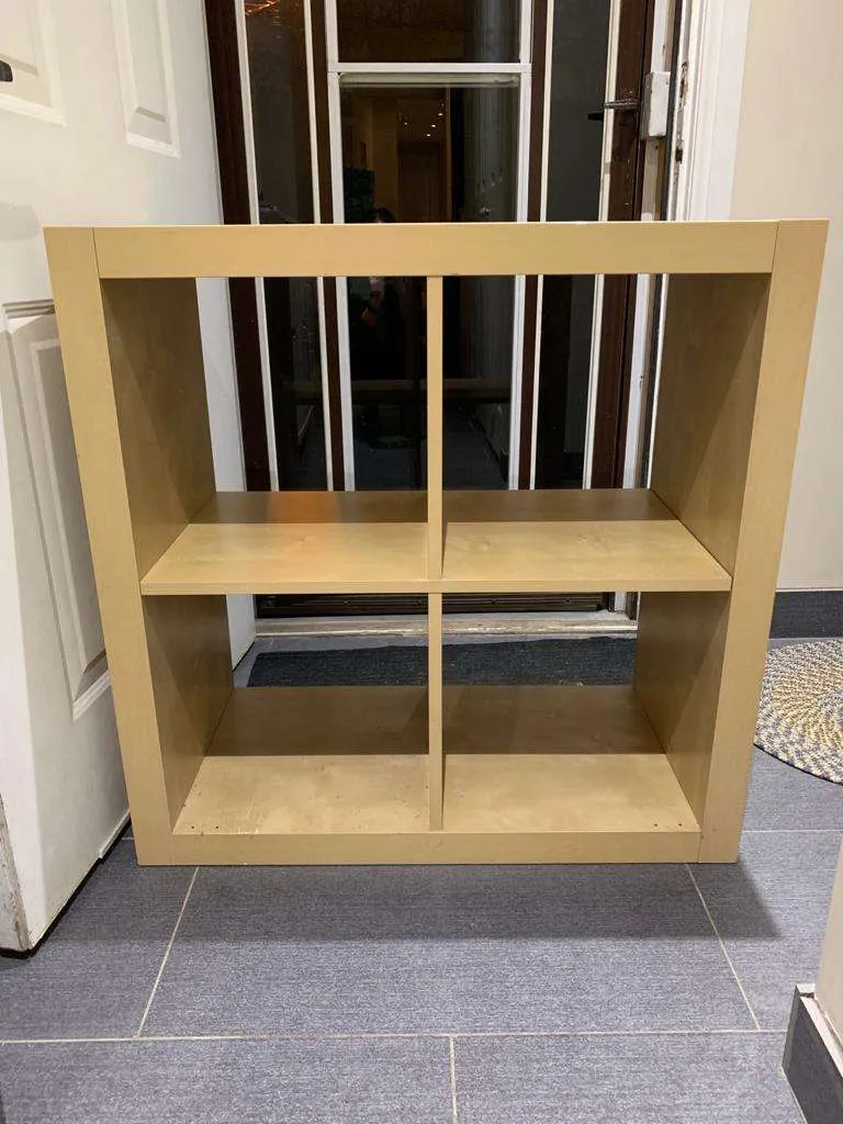 IKEA Kallax 2x2 Shelf Unit (White Stained Oak Veneer) photo 1