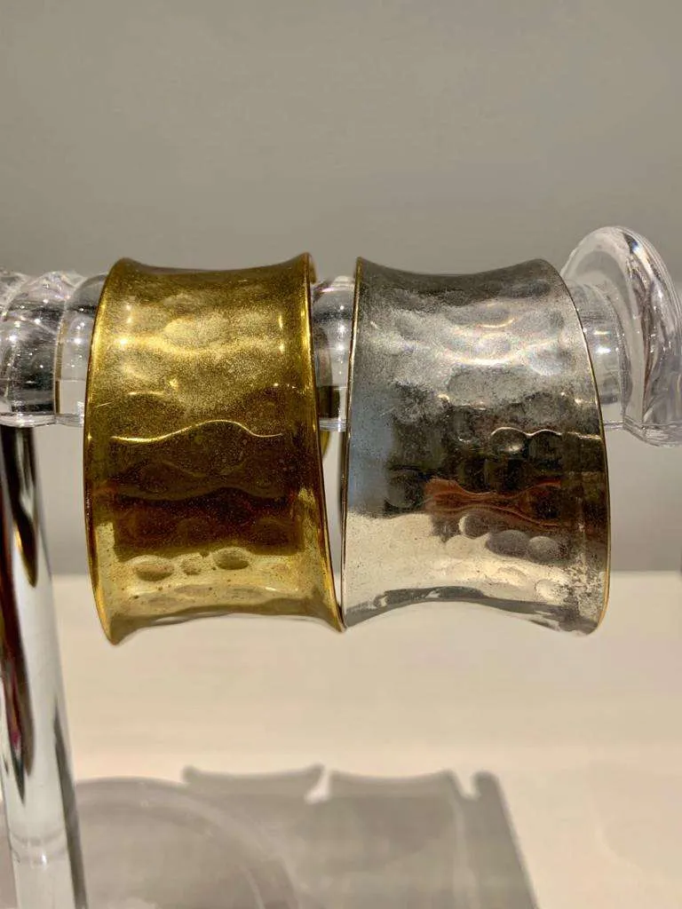 Hammered Gold and Silver Bracelets photo 1