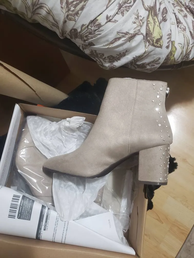 Bnib Call It Spring Booty Heels Shoe Beige photo 1