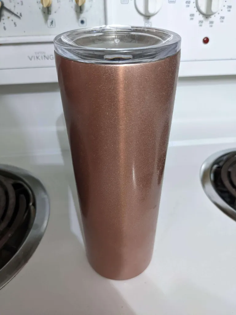 Rose gold double insulated steel tumbler photo 1