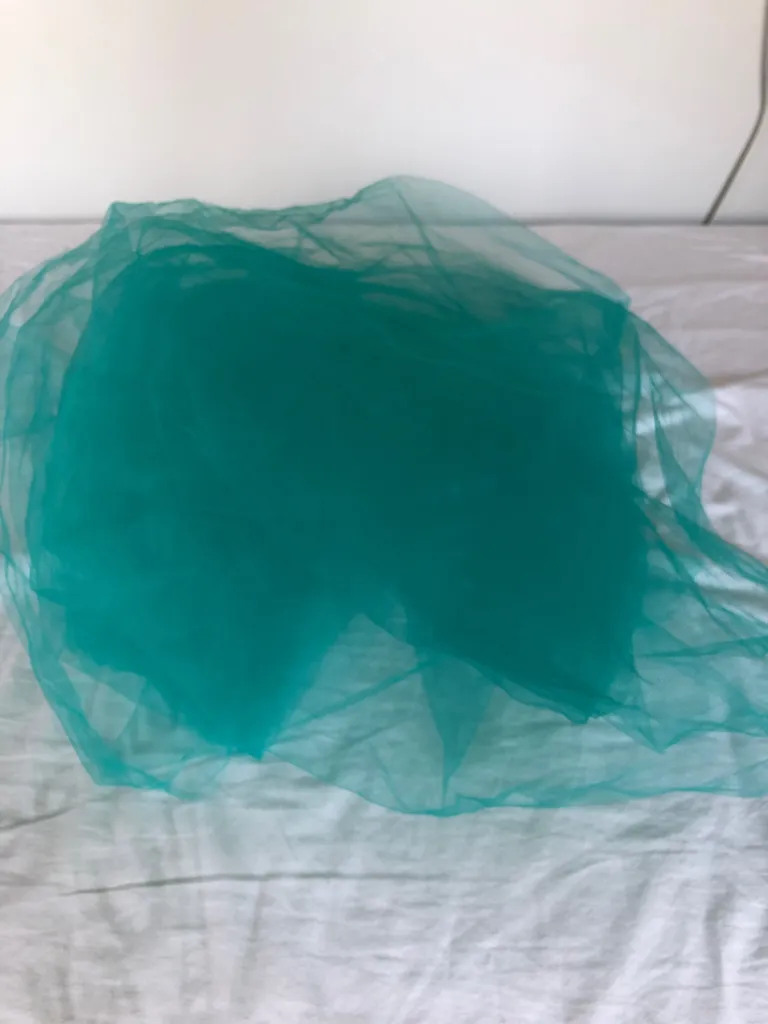 Turquoise tulle 58” x 72” photo 1