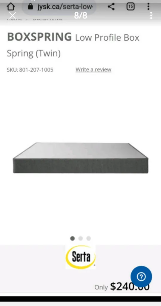 Brand New in Package SERTA Twin Boxspring - Standard Size photo 1