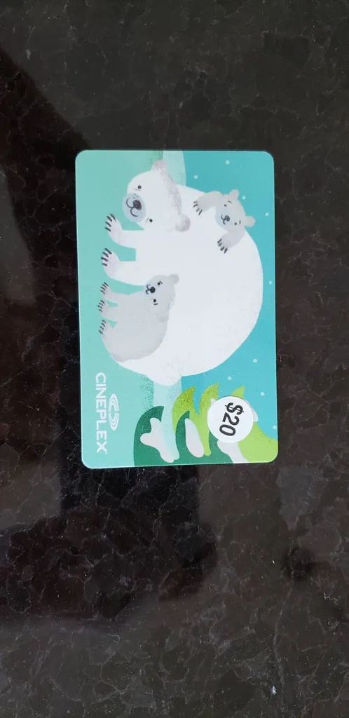 $20 Cineplex Gift card photo 1