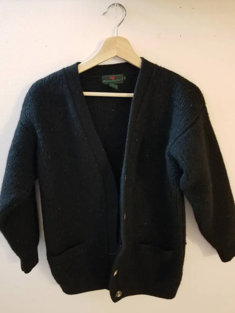 Black Wool Cardigan photo 1