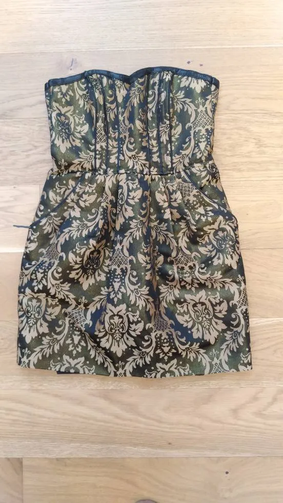 H&M Formal Dress Gold/Black With Soft Shimmer photo 1