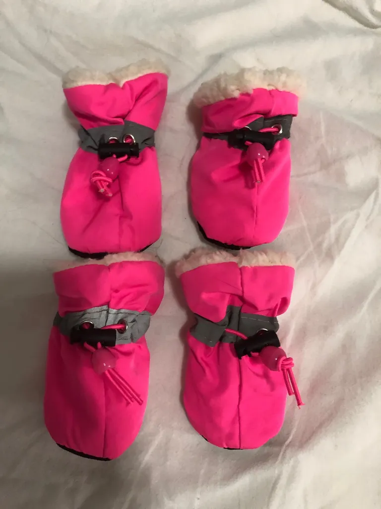 Bright Pink Dog Booties photo 1