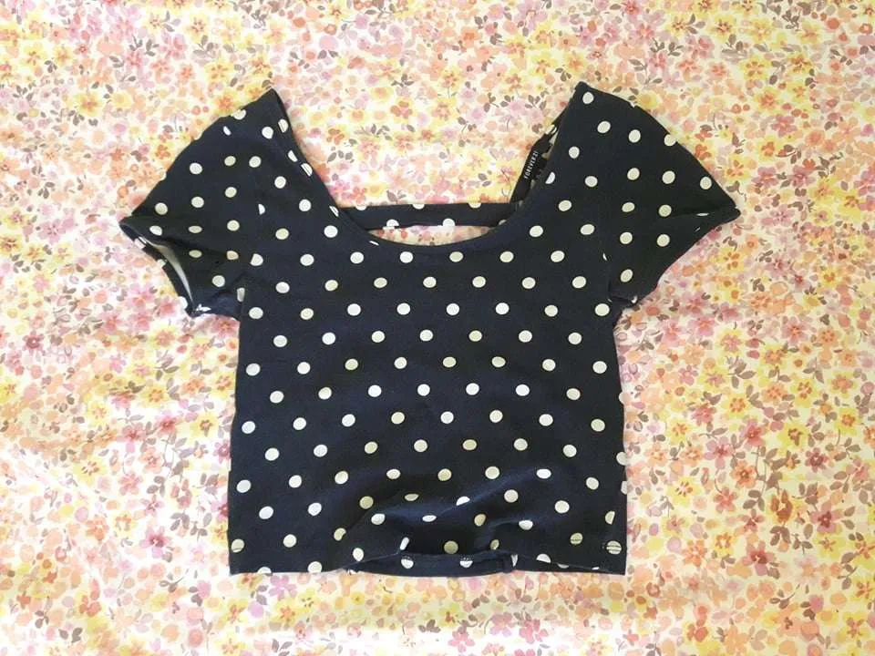 Polka dot crop top size S photo 1