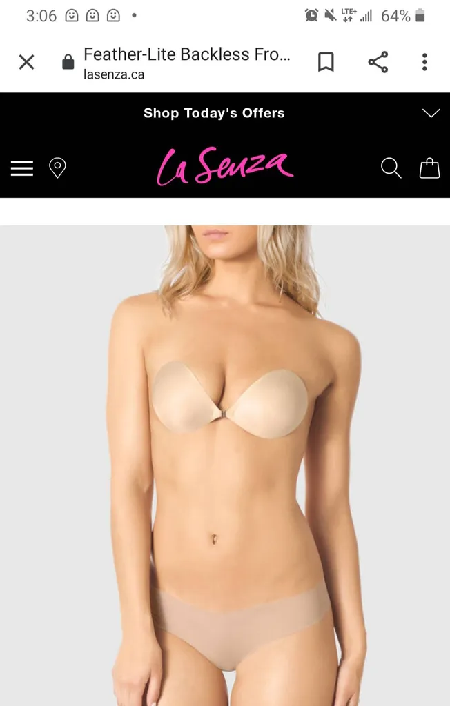 Small/A Backless Sticky Bra photo 1