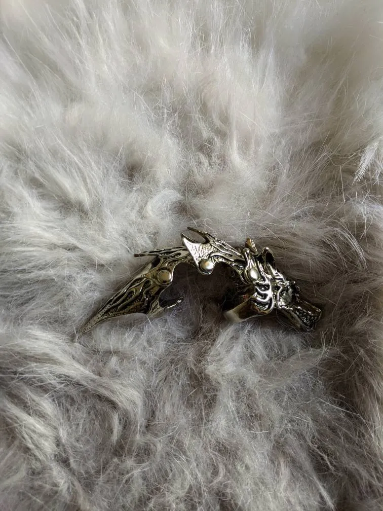 Silver Dragon finger ring 🐉 photo 1