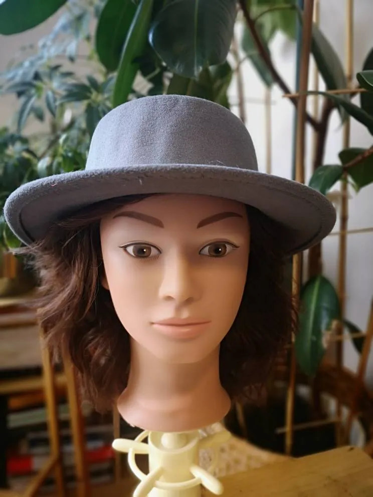 REVAMPED | Grey Felt Hat | Size Small photo 1