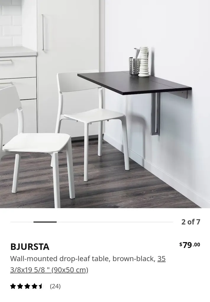 BJURSTA DROP LEAF TABLE // IKEA photo 1