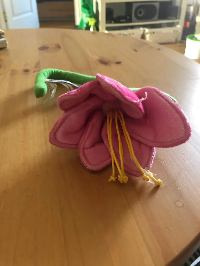 Cute Velour Flower With Built In Wire photo 1