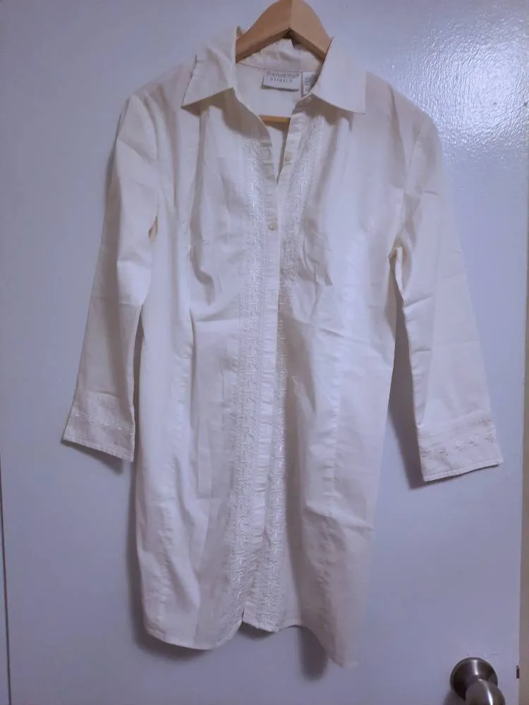 Long White Blouse photo 1