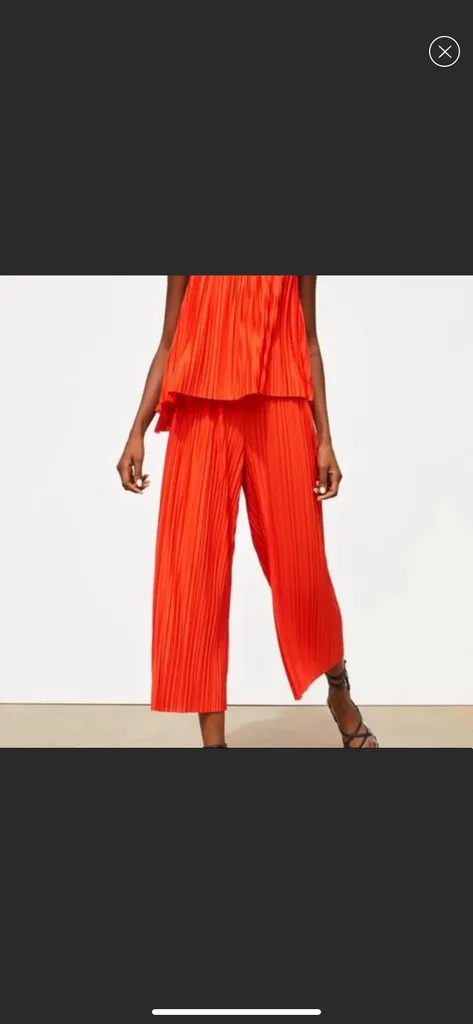 Zara Pleaded Pants - BLACK photo 1