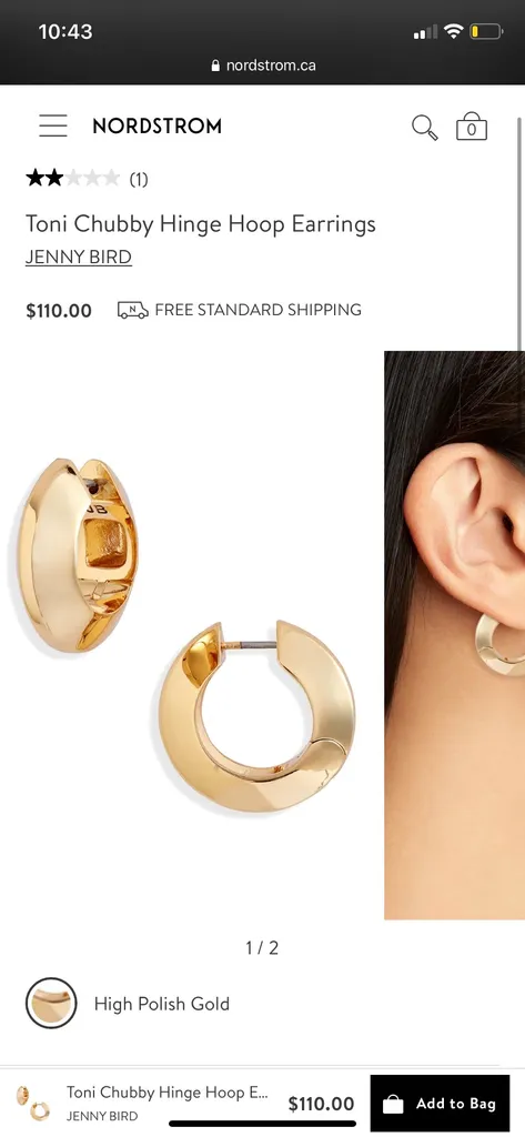 Jenny Bird Hinge Hoop Earrings photo 1