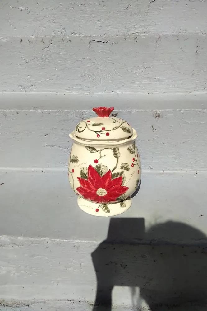 Gibson Home Hand Painted ceramic Container (Cookie Jar?) photo 1