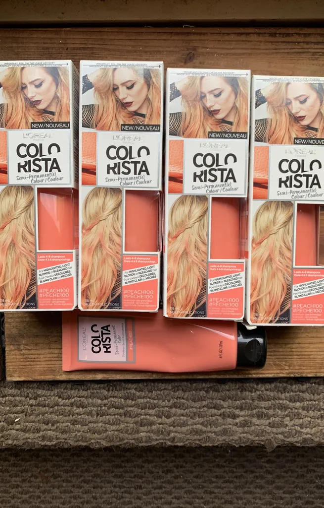 4+ I One Time Used Bottle Of Peach Colorista Hair Colour photo 1