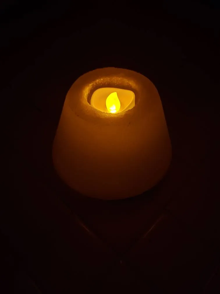 Pink Himalayan Salt Rock Candle Holder photo 1