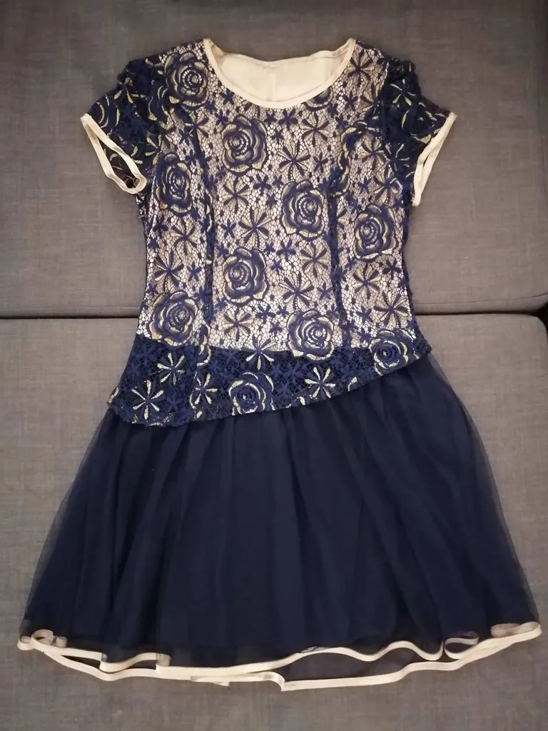 Blue & Gold Dress, Size M (Rebunz) photo 1