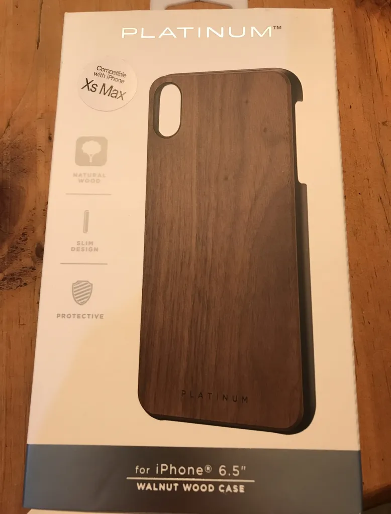 Bnib iPhone 6.5 Xs Max Walnut Wood Case photo 1