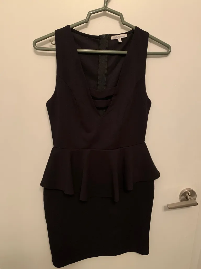 Black Formal Peplum Dress 🤍 photo 1