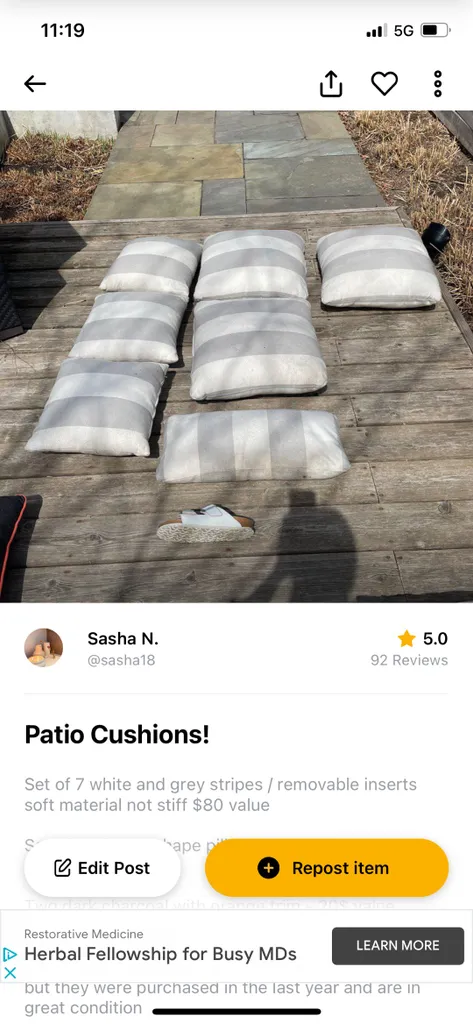 Patio Cushions Repost! photo 1