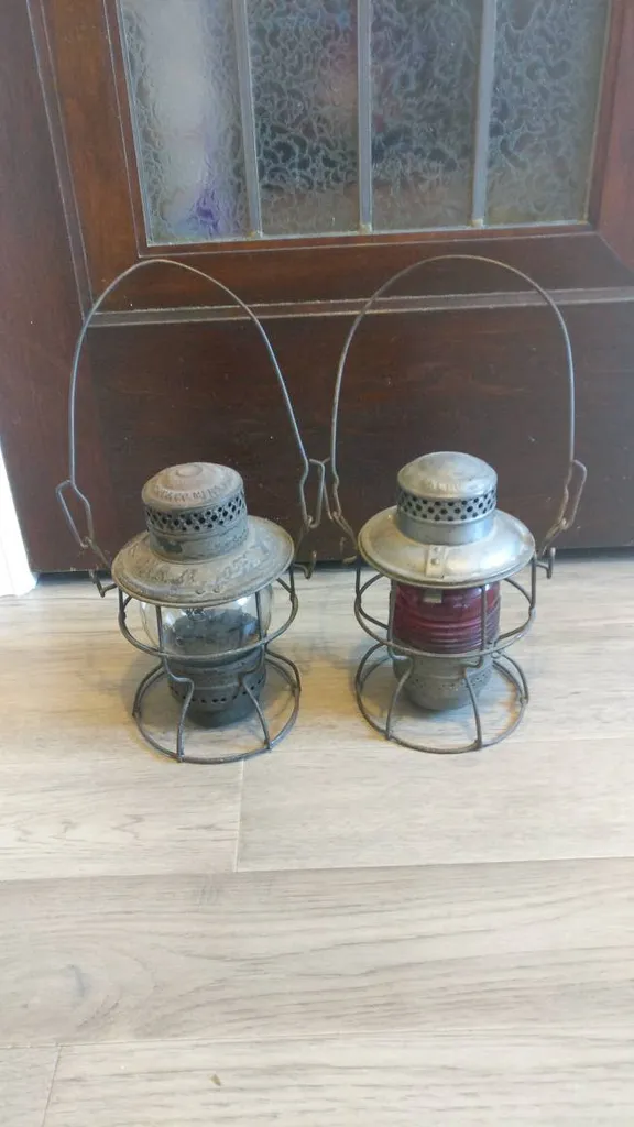 Vintage Kerosene Train Globe Lanterns photo 1