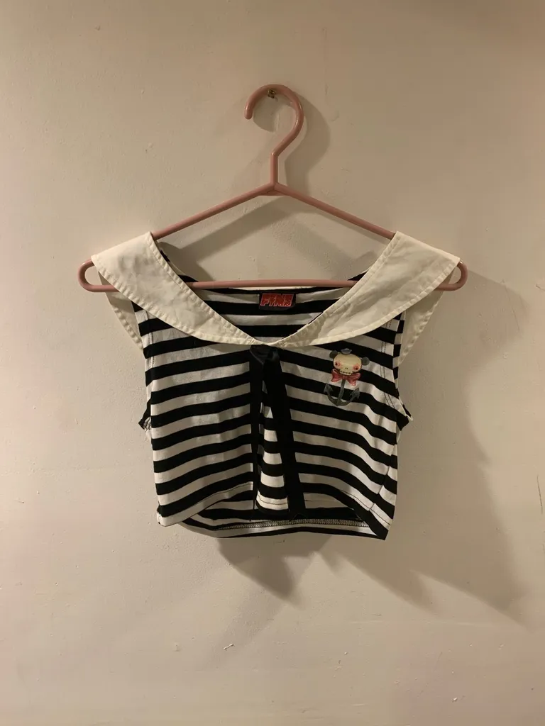 Goth Sailor Crop Top photo 1