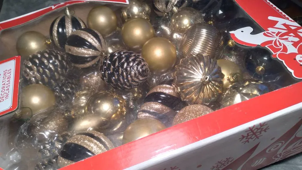 56 Pieces Gold Christmas Ornaments ❄⛄ photo 1