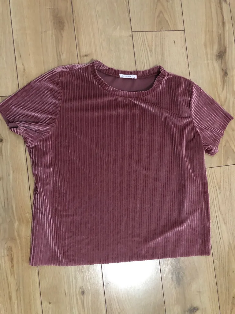 Dusty Rose Velvet T photo 1