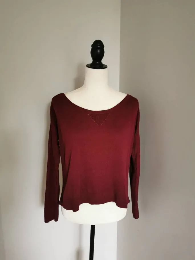 EUC Knitted Maroon Sweater (s) photo 1