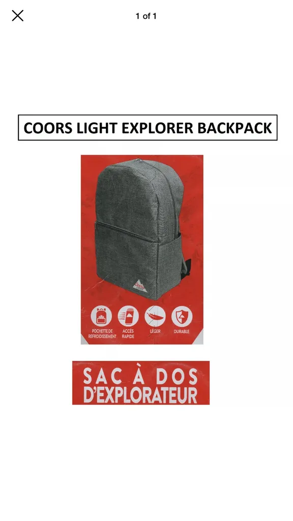 New Coors Light Beer Backpack Cooler photo 1