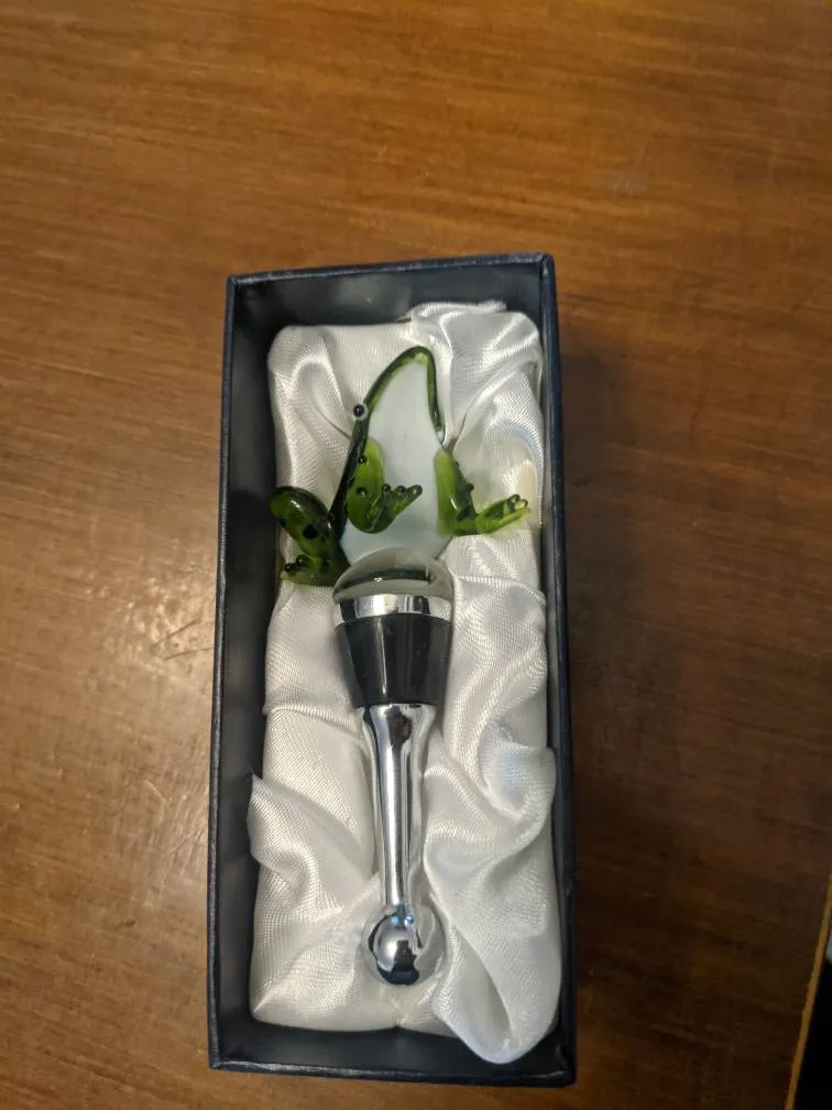 Frog Wine Stopper In Box photo 1