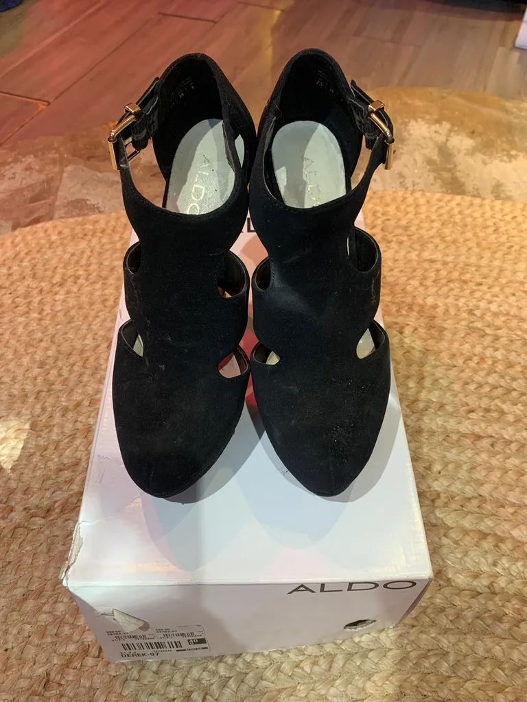 ALDO Black Heels Size 7.5 photo 1