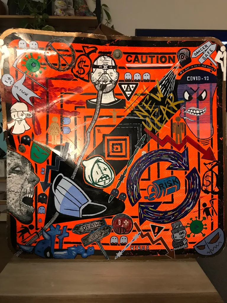 Piece Done On Street Sign photo 1